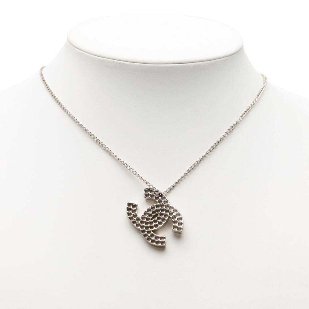 CHANEL Silver Logo Necklace - Picture 6 of 6